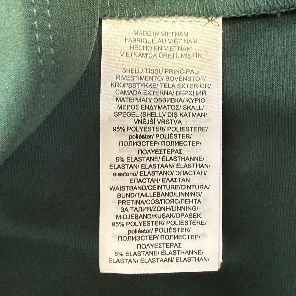 Ralph Lauren Green Jersey Long Sleeve Midi Faux Wrap Dress 12 - Picture 5 of 6